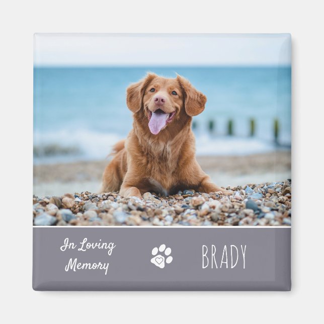 I Loving Memory Hund Keepsaké Pet Memorial Magnet (Framsidan)