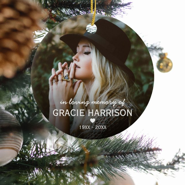 I Loving Memory | Julkeepie 2 Photo Julgransprydnad Keramik (Skapare uppladdad)