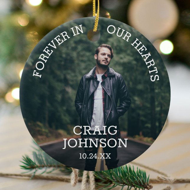 I Loving Memory | Julminnesfoto Julgransprydnad Keramik (Skapare uppladdad)