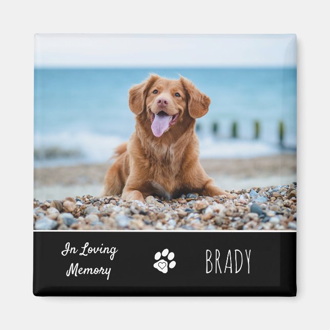 I Loving Memory Keepsaké Pet Hund Memorial Magnet (Framsidan)