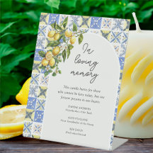 I Loving Memory Lemon Theme Bröllop minne