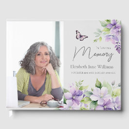 I Loving Memory Lila Blommigt 1 Photo Guest Bok