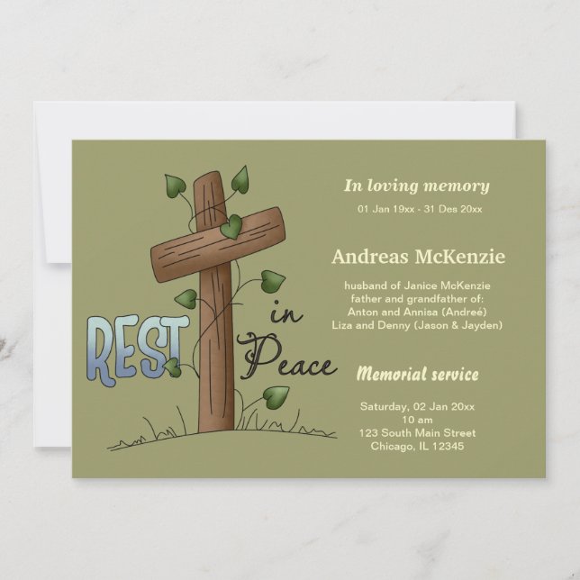 I Loving Memory Meddelande (Framsida)