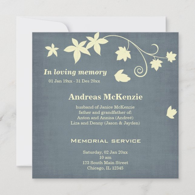 I Loving Memory Meddelande (Framsida)