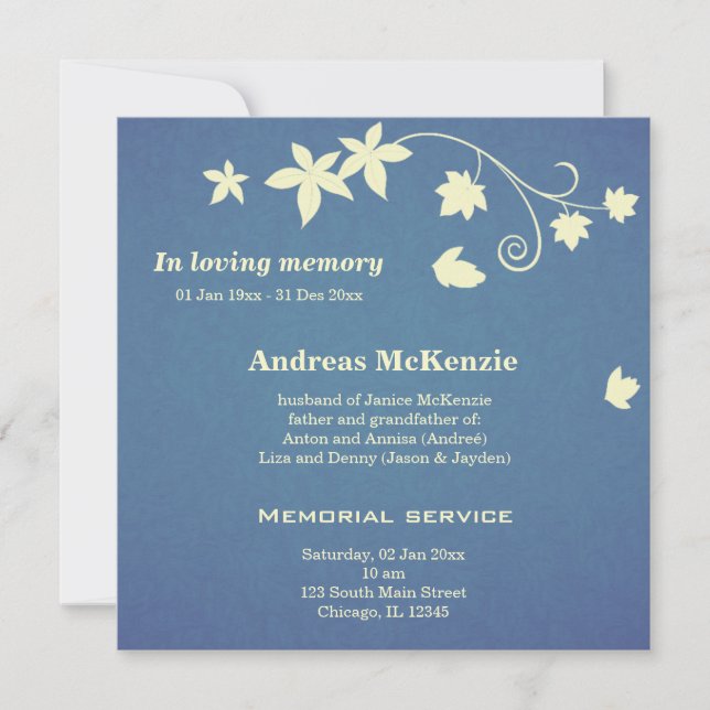 I Loving Memory Meddelande (Framsida)