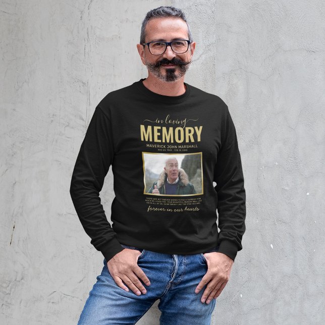 I Loving Memory Memorial Bild Lång Ärmad Tröja (Skapare uppladdad)