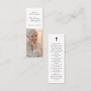 I Loving Memory Memorial Bookmark Card Mini Visitkort