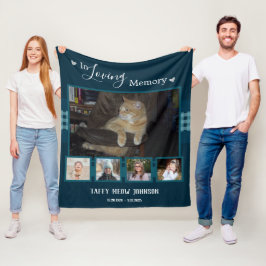 I Loving Memory Memorial Fotokollage Fleecefilt