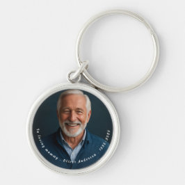I Loving Memory Memorial Funeral Gift Rund Silverfärgad Nyckelring