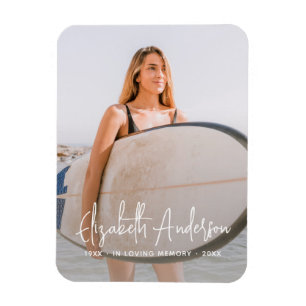 I Loving Memory Memorial Funeral Modern Photo Magnet