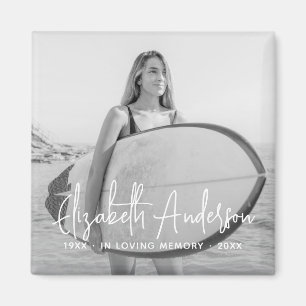 I Loving Memory Memorial Funeral Modern Photo Magnet