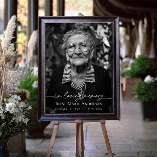 I Loving Memory Memorial Funeral Tribute Poster