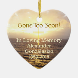 I Loving Memory Memorial Heliga Kor Julgransprydnad Keramik