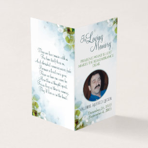 I Loving Memory Memorial Keepsak Kort