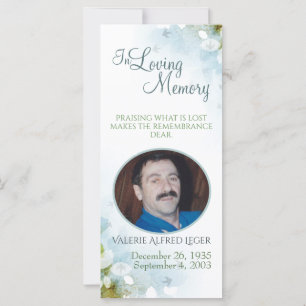 I Loving Memory Memorial Keepsaké Sympathy Card