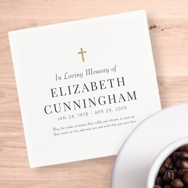 I Loving Memory Memorial Modern Simple Kor Pappersservett (Skapare uppladdad)