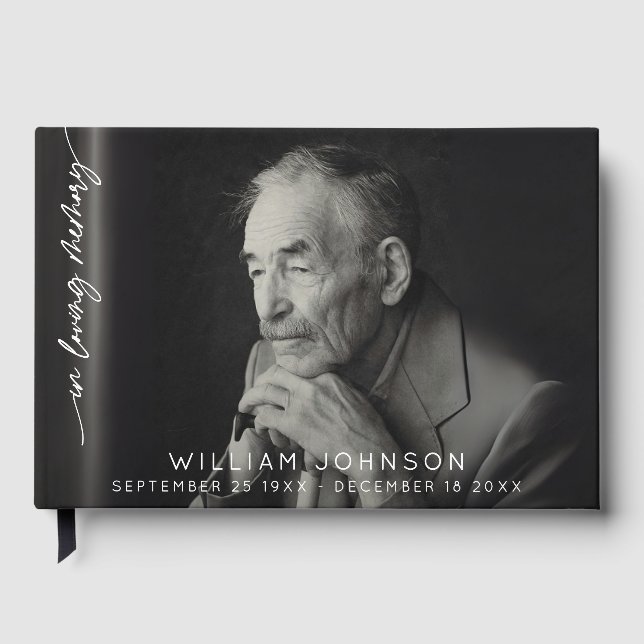 I Loving Memory Memory Minnesminne Photo Funeral Gästböcker (Framsida)