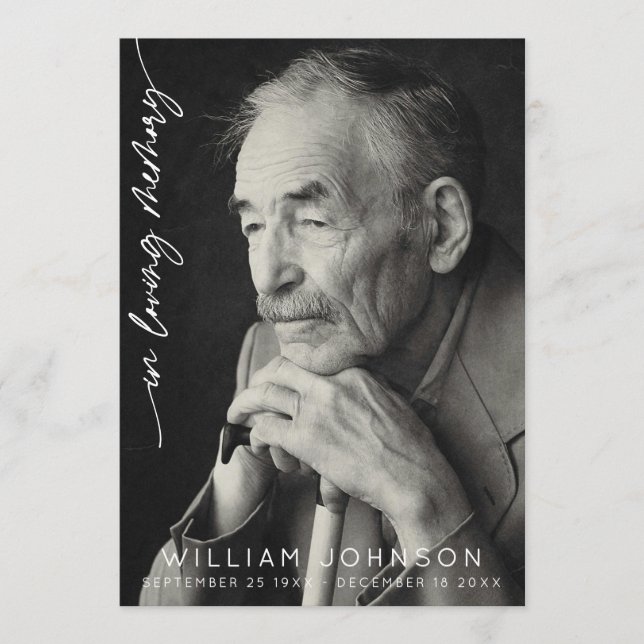 I Loving Memory Memory Minnesminne Photo Funeral Program (Framsida)