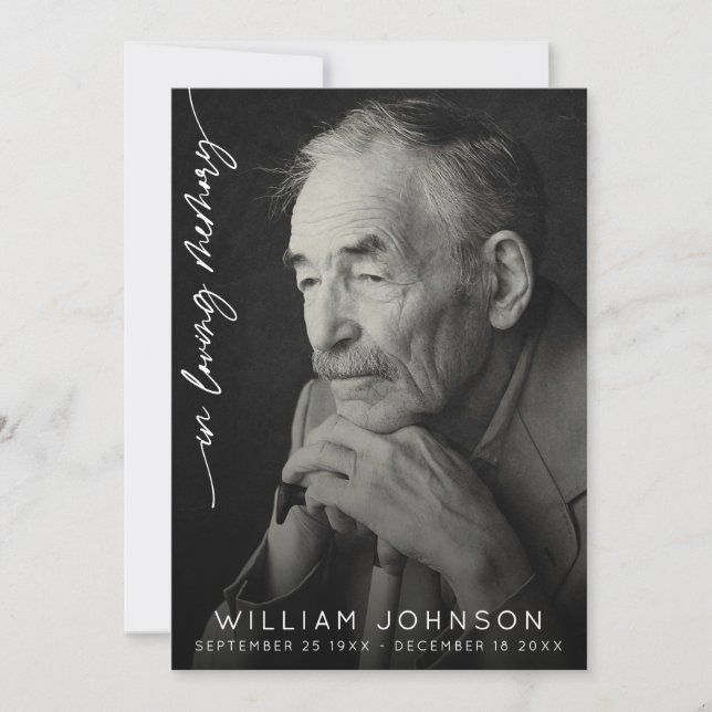 I Loving Memory Memory Minnesminne Photo Funeral Tack Kort (Framsida)