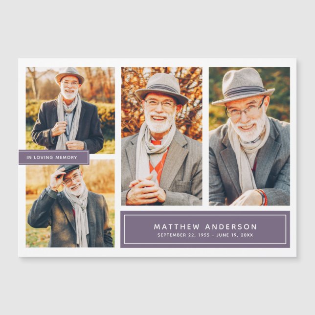 I Loving Memory Modern Färg 4 foton (Framsida)