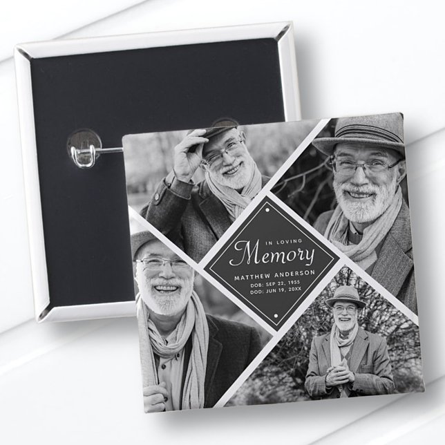 I Loving Memory Modern Multi Photo Template Knapp (Skapare uppladdad)