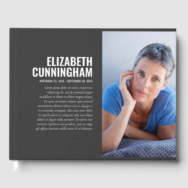 I Loving Memory Modern Simple Photo Memorial Gästböcker (Framsida)