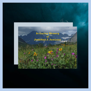 I Loving Memory, Mountain Wildblommor Blommigt Inbjudningar