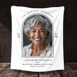 I Loving Memory Namn, Anpassningsbar Quote & Photo Fleecefilt