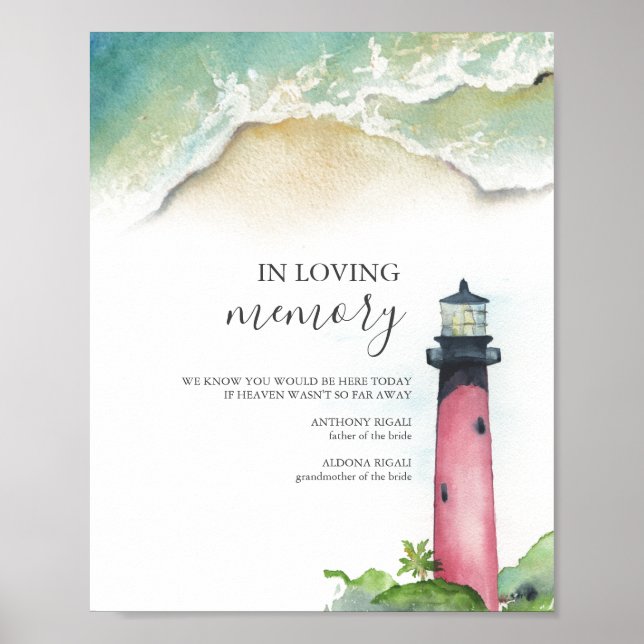 I Loving Memory Nautical Bröllop Poster (Framsidan)