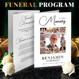 I Loving Memory Obituary Photo Collage Funeral Program