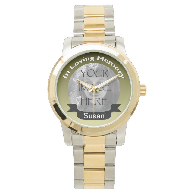 I Loving Memory of Guld Photo Watch Armbandsur (Framsida)