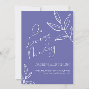 I Loving Memory of Loved Ones Periwinkle Bröllop