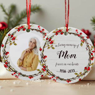 I Loving Memory of Mamma Rustik krans Memorial Julgransprydnad Keramik