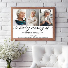 I Loving Memory of Memorial Service Photo Poster