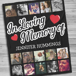 I Loving Memory of Photo Collage Fleecefilt