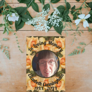 I Loving Memory Orange Ro Borzed Photo Dikt Inbjudningar