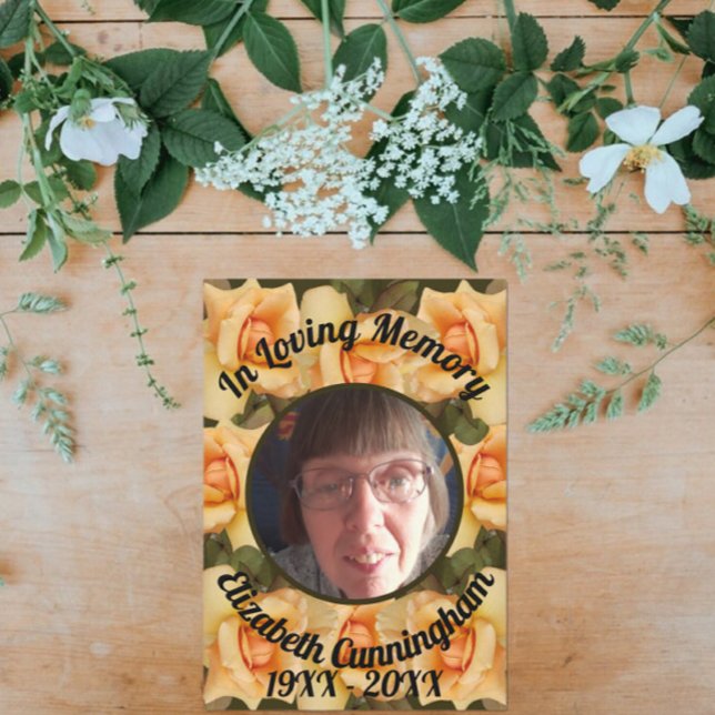 I Loving Memory Orange Ro Borzed Photo Dikt Inbjudningar (Skapare uppladdad)