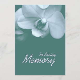I Loving Memory Orchid 5 Funeral Notice Inbjudningar