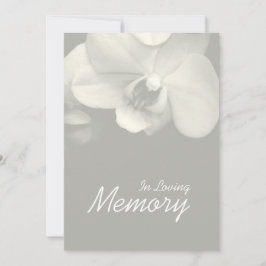 I Loving Memory Orchid 9 Funeral Notice Inbjudningar
