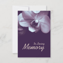 I Loving Memory Orchid DP-meddelande Inbjudningar