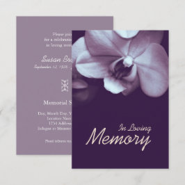 I Loving Memory Orchid DP-meddelande Inbjudningar