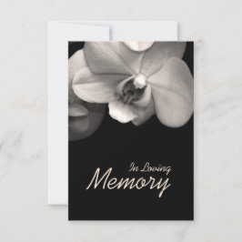 I Loving Memory Orchid Sepia Funeral Notice Inbjudningar