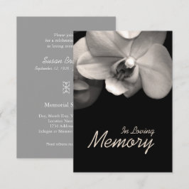I Loving Memory Orchid Sepia Funeral Notice Inbjudningar