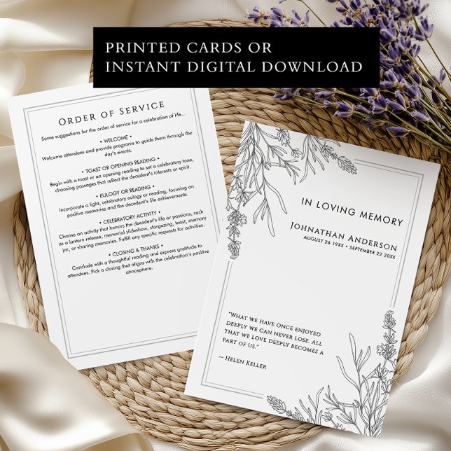 I Loving Memory Order of Service Funeral Program (Skapare uppladdad)