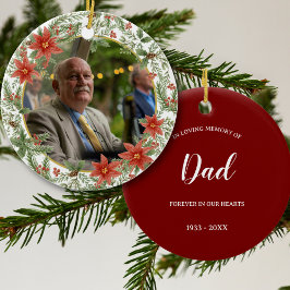 I Loving Memory Pappa Red Bild Red Memorial Julgransprydnad Keramik
