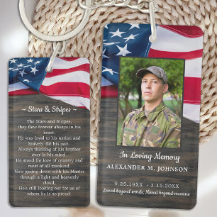 I Loving Memory Patriotic Flagga Memorial Photo