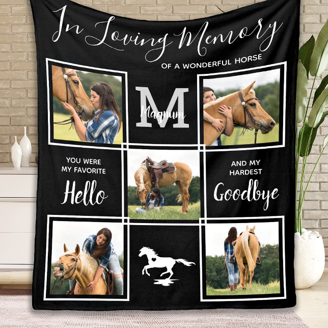 I Loving Memory Personlig Pet Horse Memorial Fleecefilt (Skapare uppladdad)
