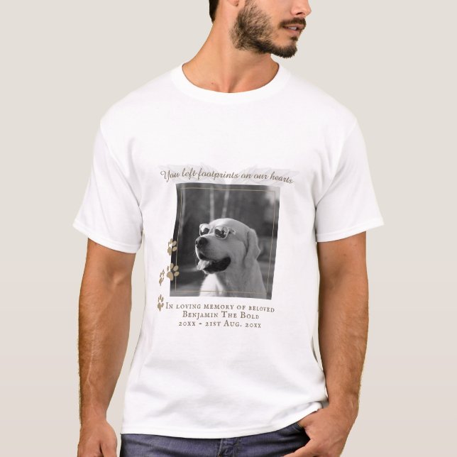 I Loving Memory Pet Hund Memorial Keepsaké Tribute T Shirt (Framsida)