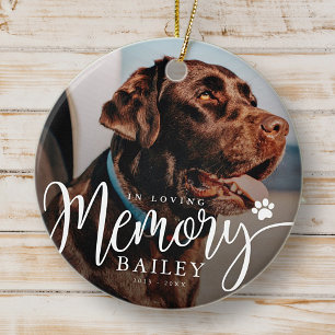I Loving Memory Pet Modern Simple Photo Julgransprydnad Keramik