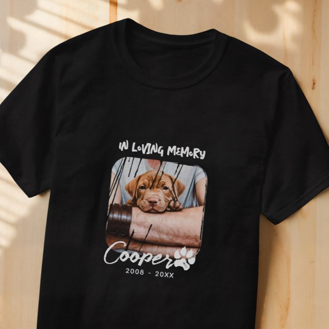 I Loving Memory Pets Memorial Grunge Photo T Shirt (Skapare uppladdad)